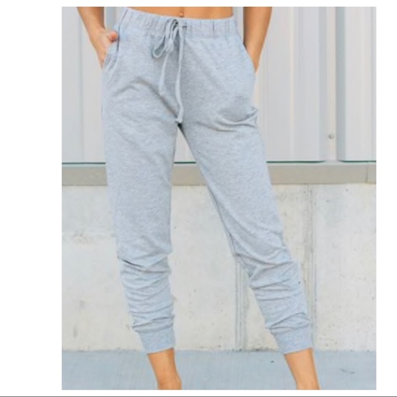 Heather Grey  side pocket cotton blend joggers - Picture 4 of 11